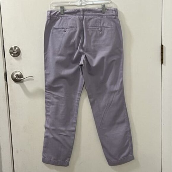 J. Crew Womens Chino Flat Front Slash Pocket Purple Chino Pants Size 6 - Picture 4 of 12
